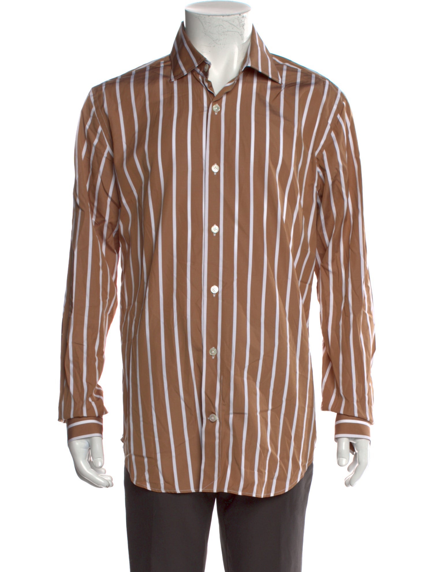 Eleventy Striped Long Sleeve Shirt
