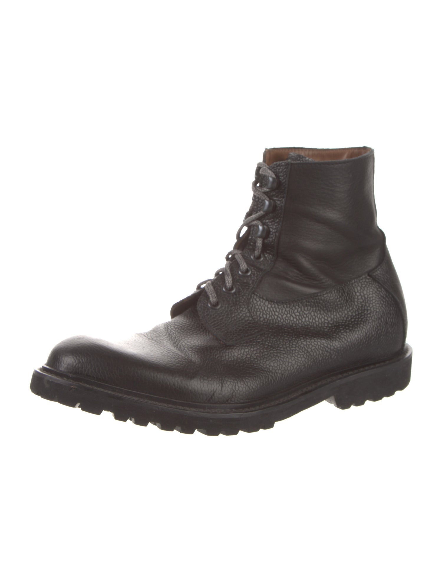 Eleventy Leather Lace-Up Boots