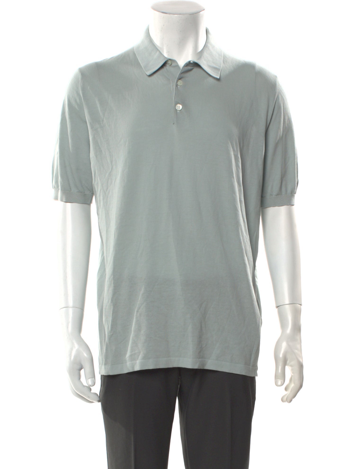Eleventy V-Neck Short Sleeve Polo Shirt