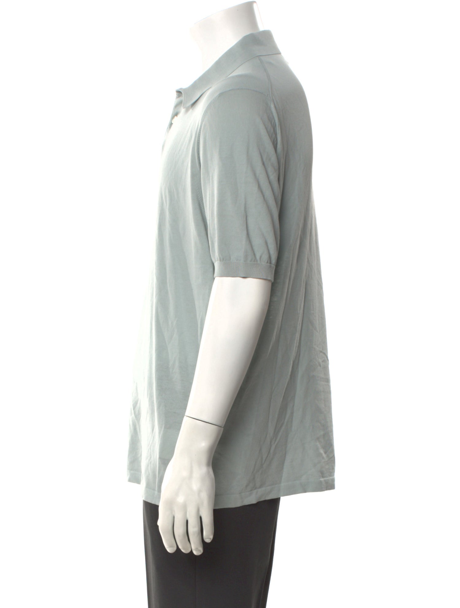 Eleventy V-Neck Short Sleeve Polo Shirt