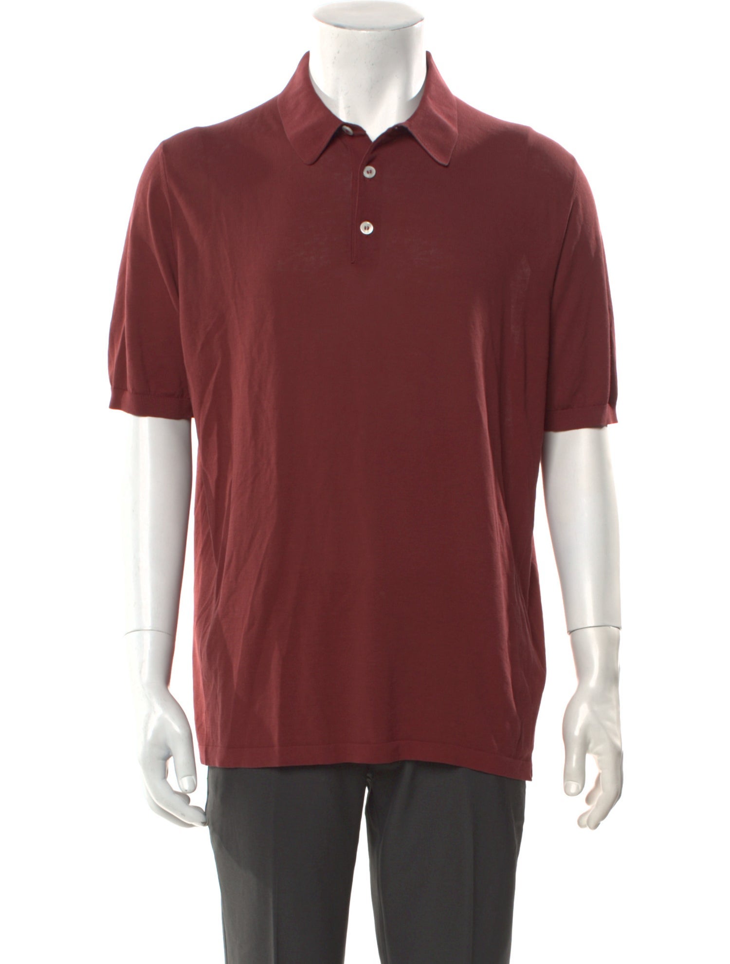 Eleventy V-Neck Short Sleeve Polo Shirt