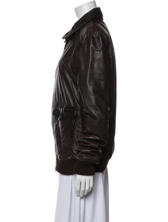 Eleventy Leather Moto Jacket