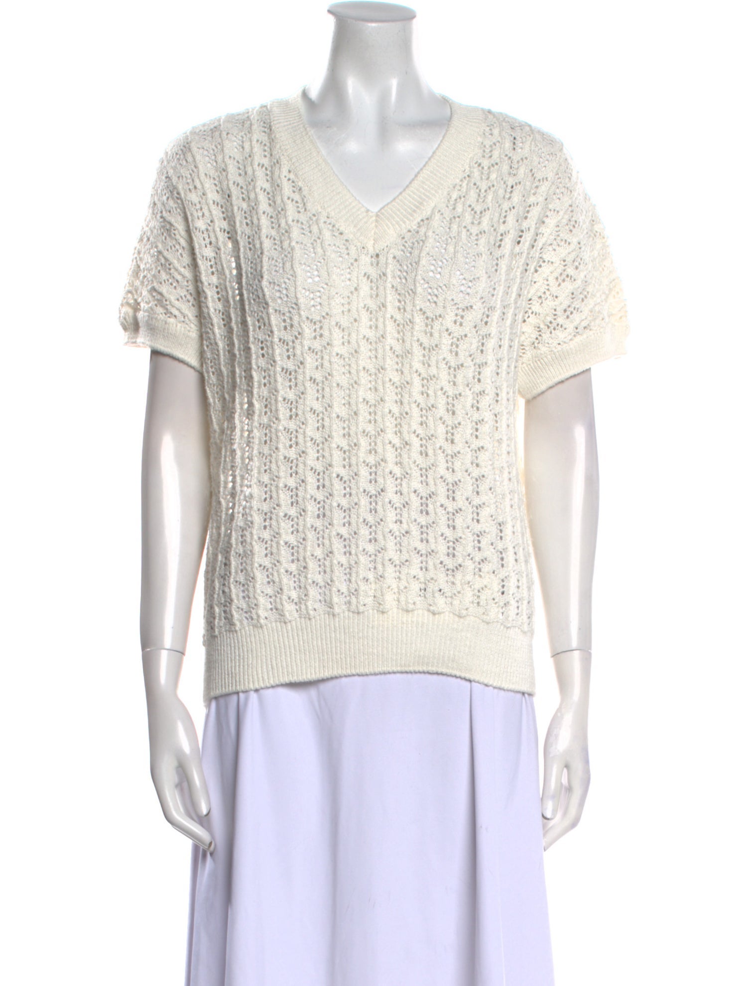 Eleventy Linen V-Neck Sweater