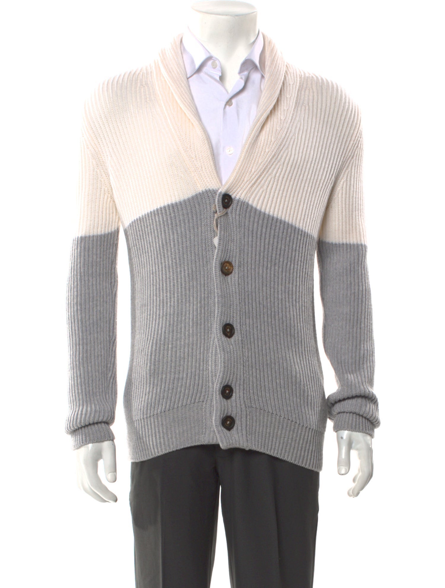 Eleventy Wool Colorblock Pattern Hoodie