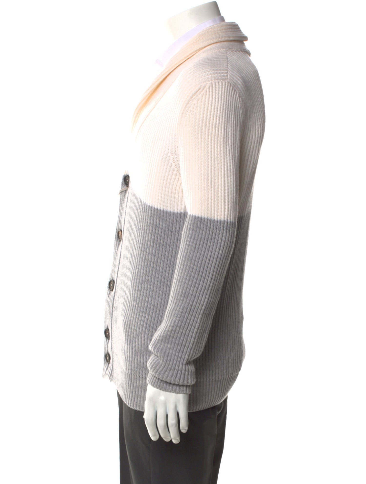 Eleventy Wool Colorblock Pattern Hoodie