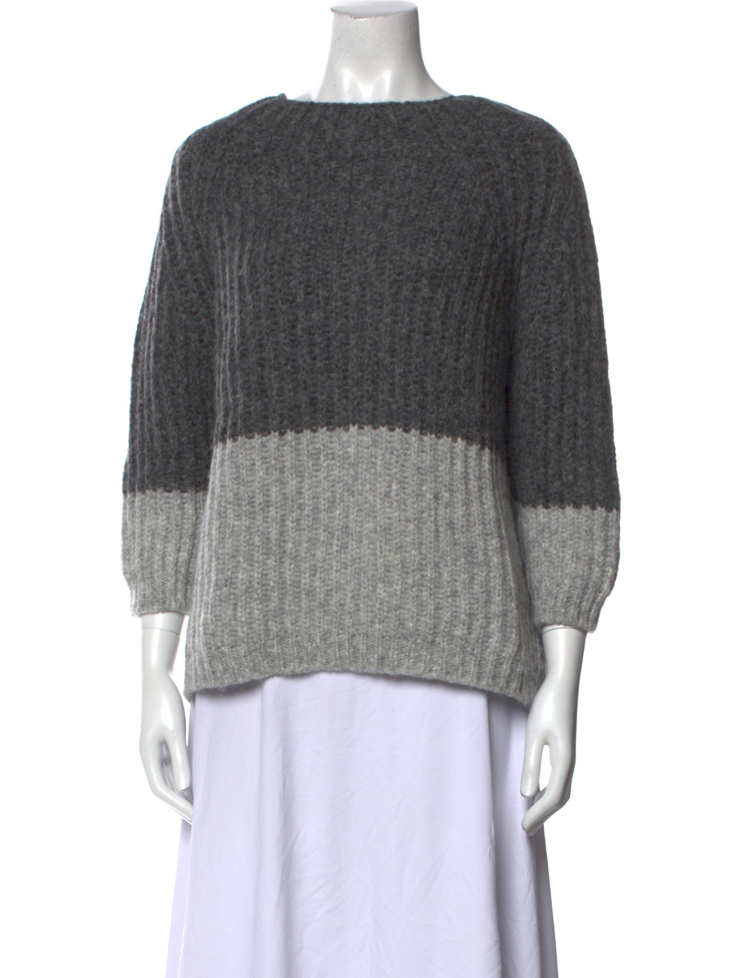 Eleventy Wool Colorblock Pattern Sweater
