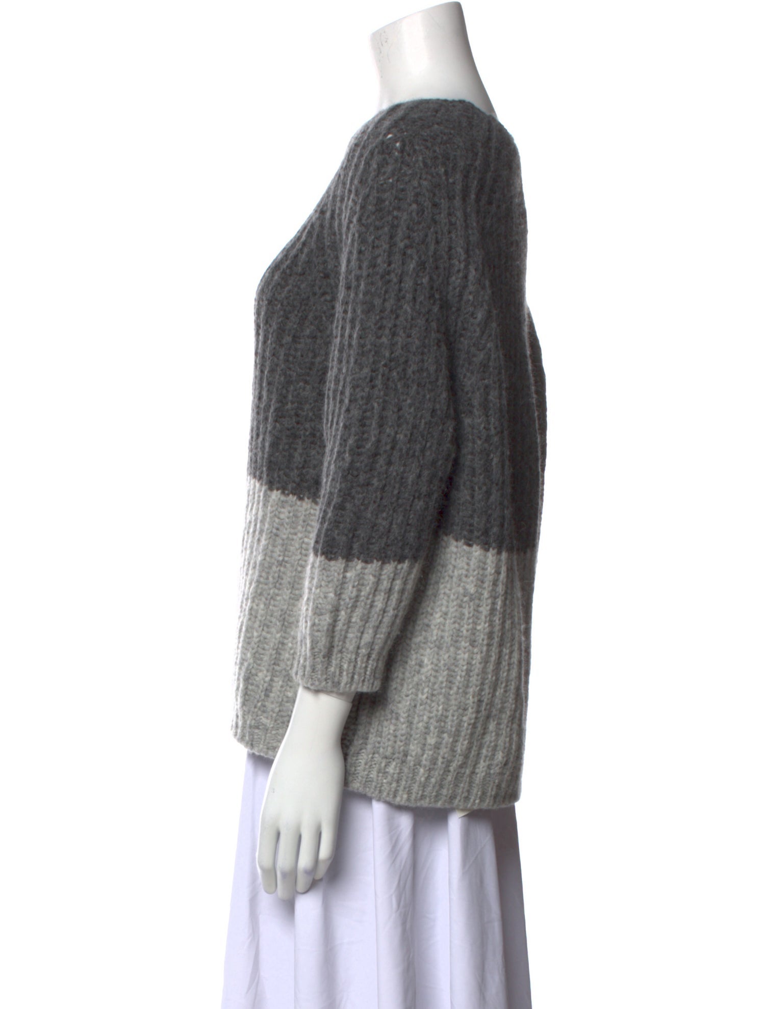 Eleventy Wool Colorblock Pattern Sweater