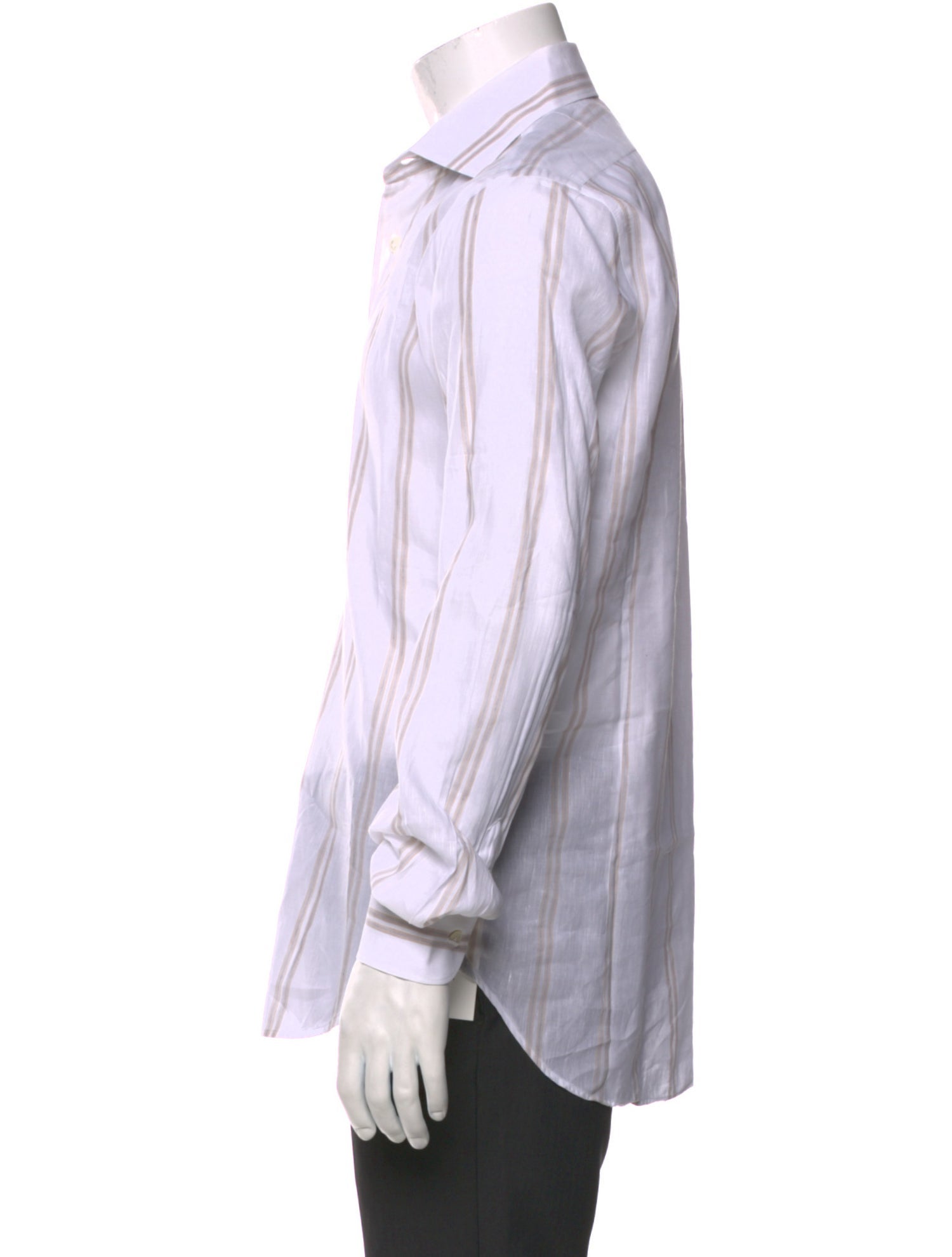 Eleventy Striped Long Sleeve Dress Shirt
