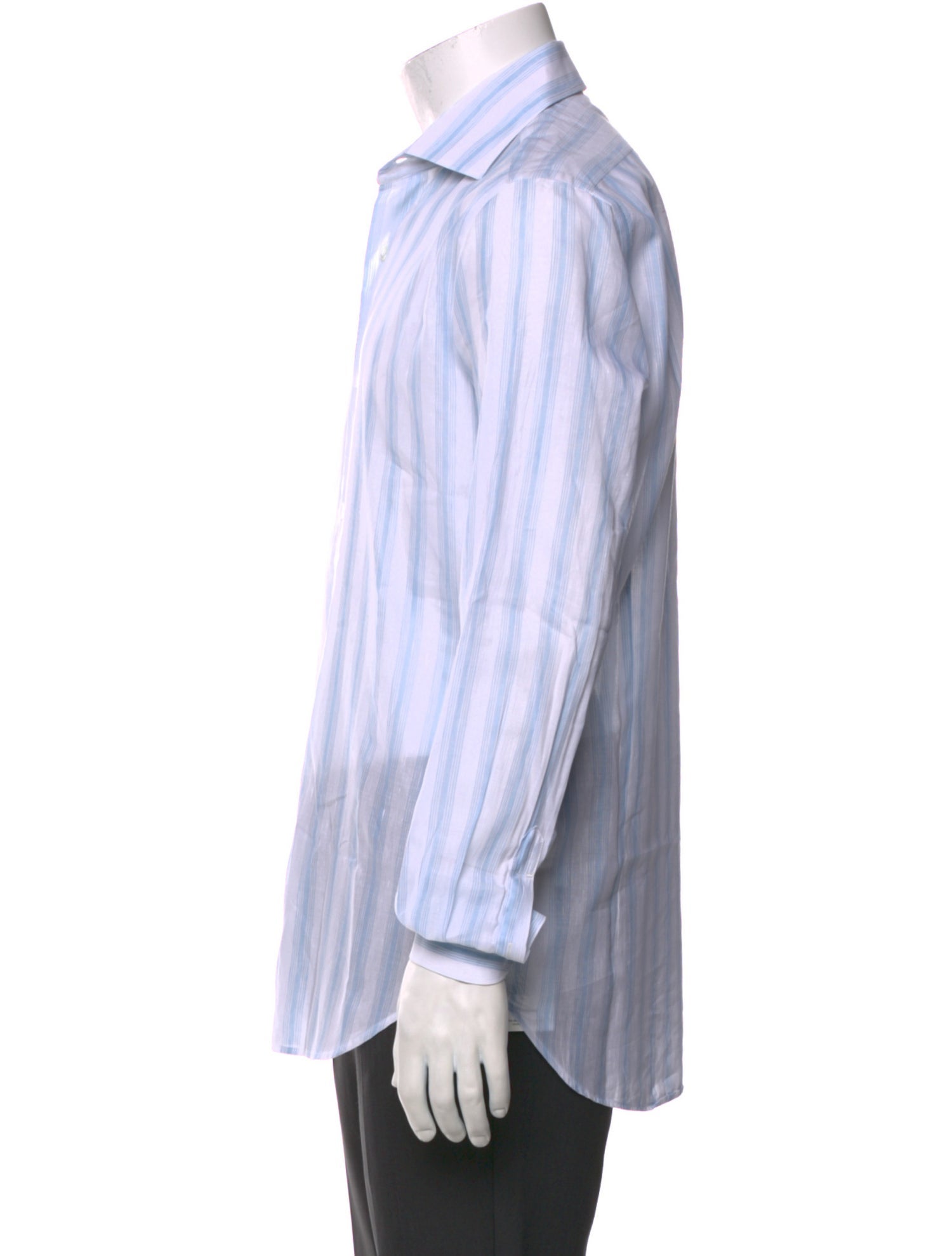 Eleventy Striped Long Sleeve Dress Shirt