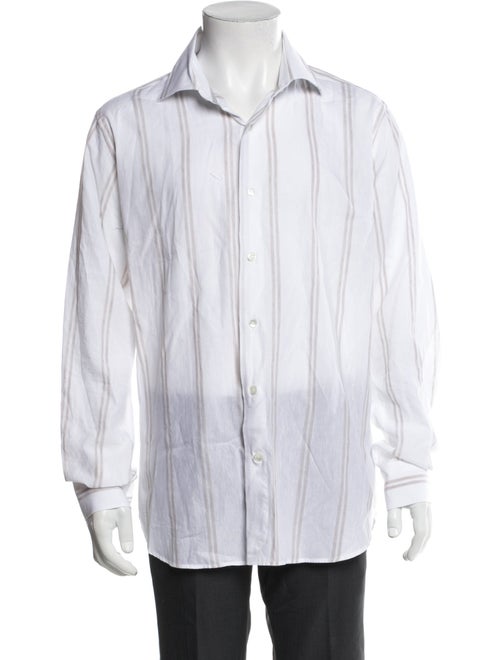 Eleventy Striped Long Sleeve Dress Shirt
