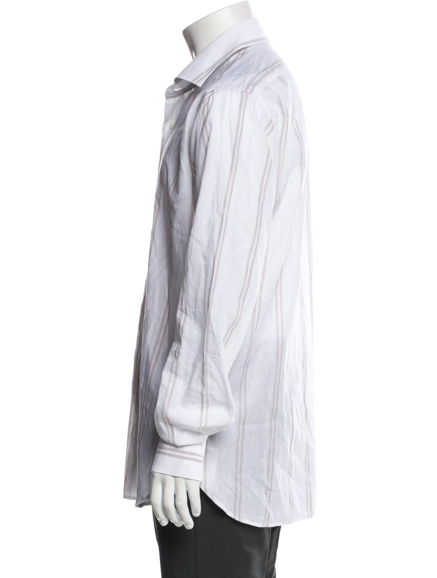 Eleventy Striped Long Sleeve Dress Shirt