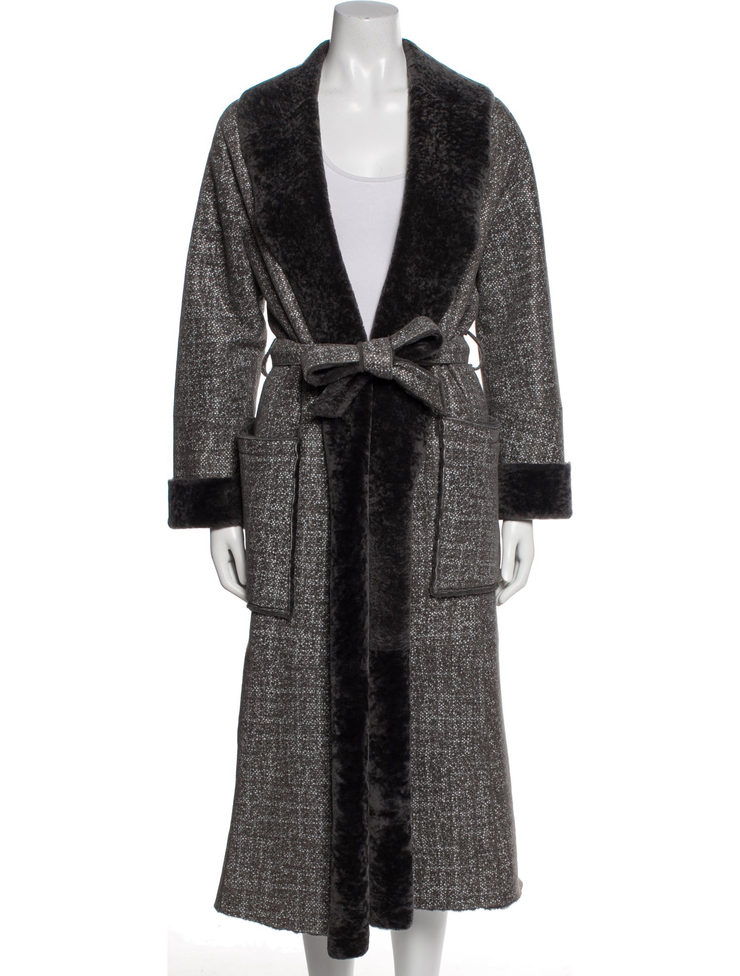 Eleventy Tweed Pattern Robe w/ Tags