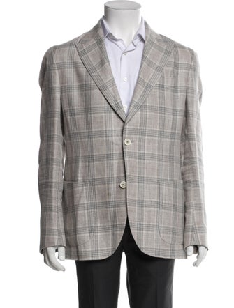 Eleventy Linen Plaid Print