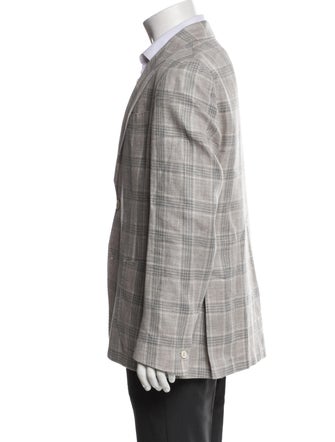 Eleventy Linen Plaid Print