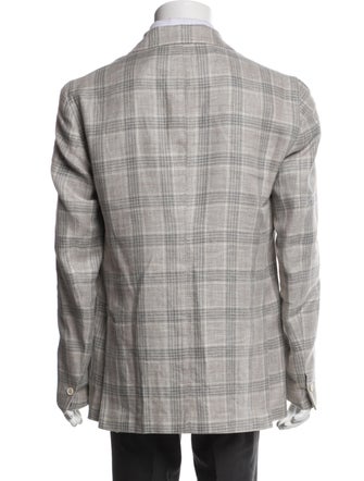 Eleventy Linen Plaid Print