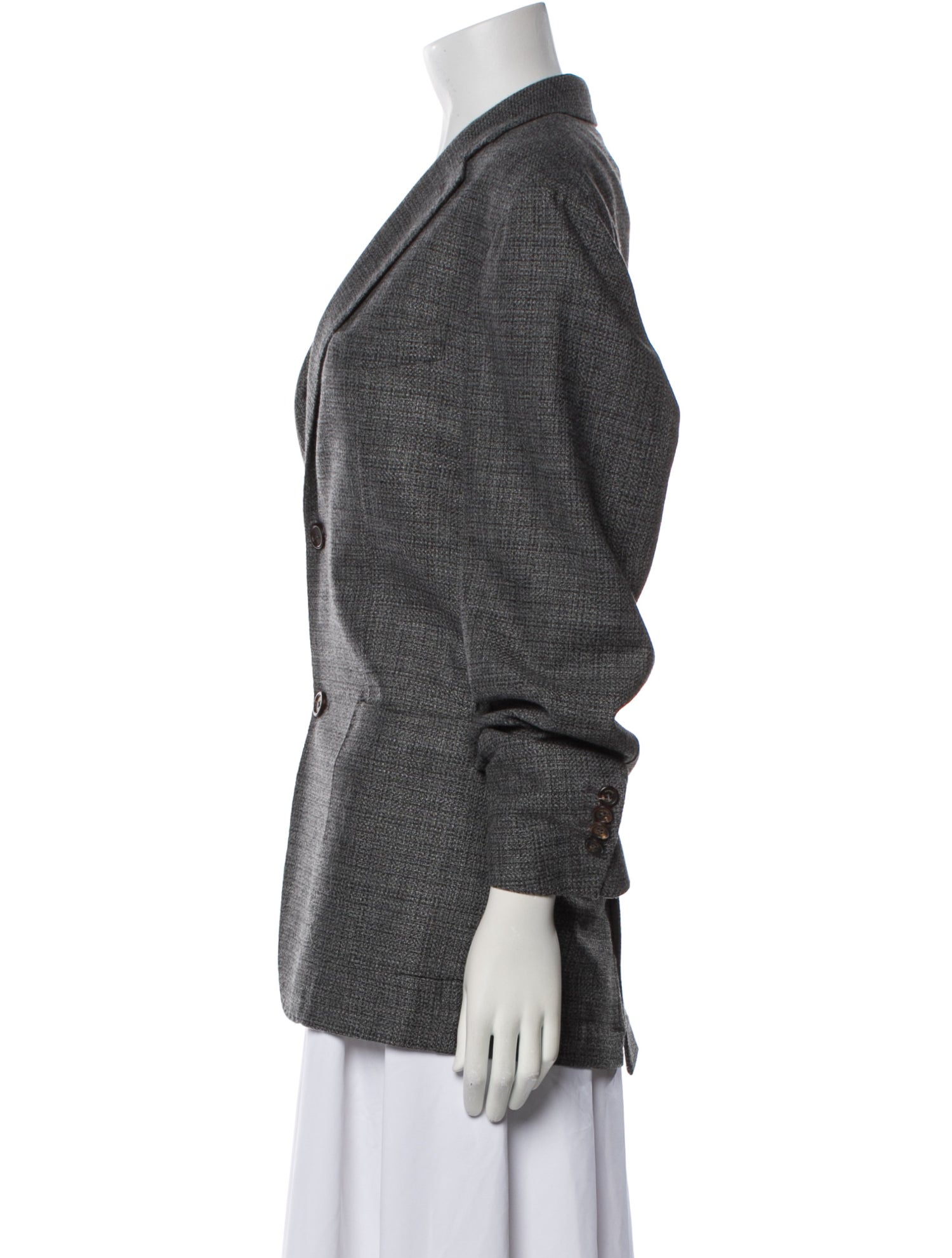 Eleventy Wool Plaid Print Blazer