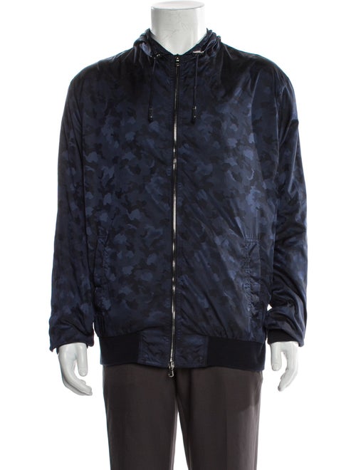 Eleventy Camouflage Print Windbreaker