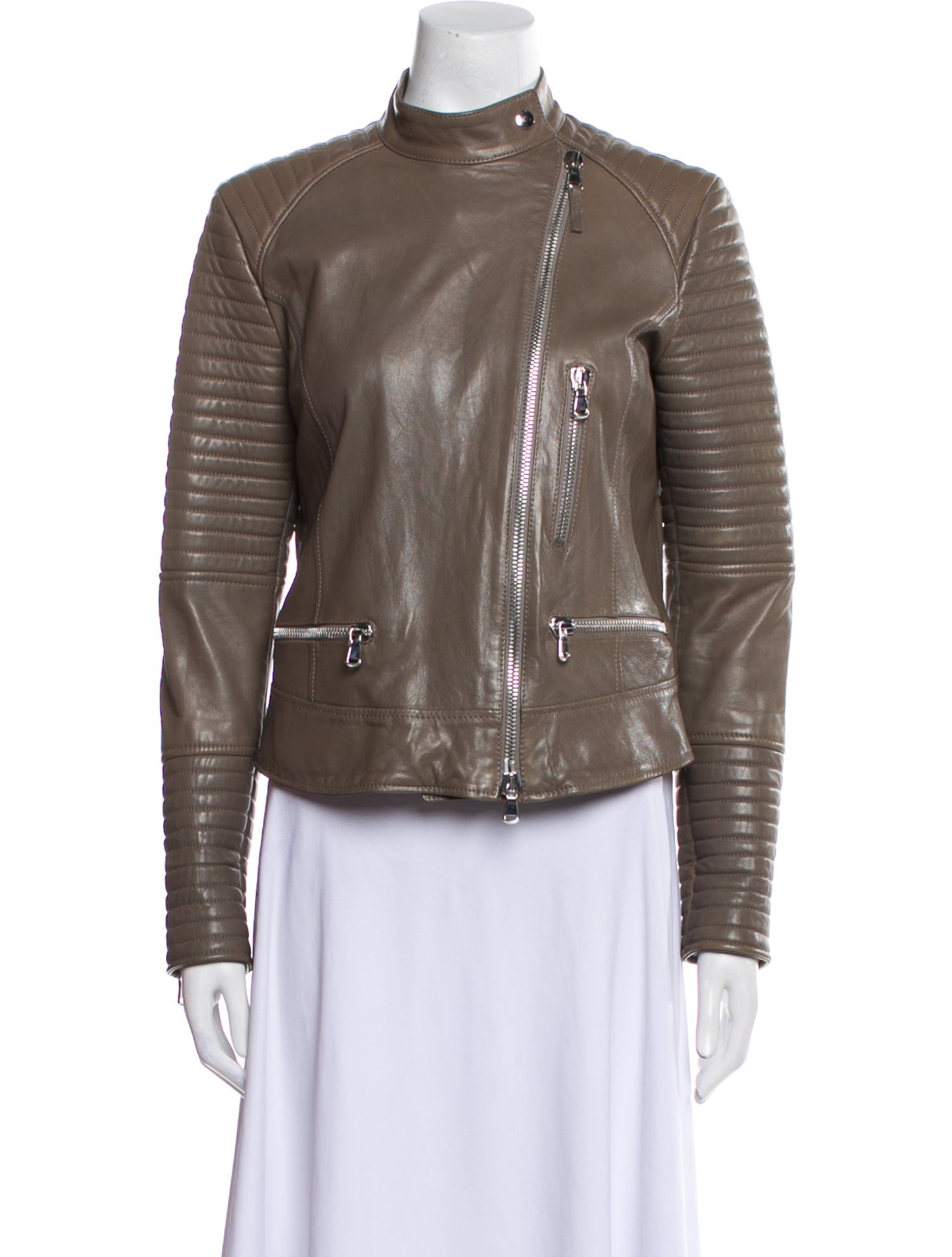 Eleventy Leather Biker Jacket