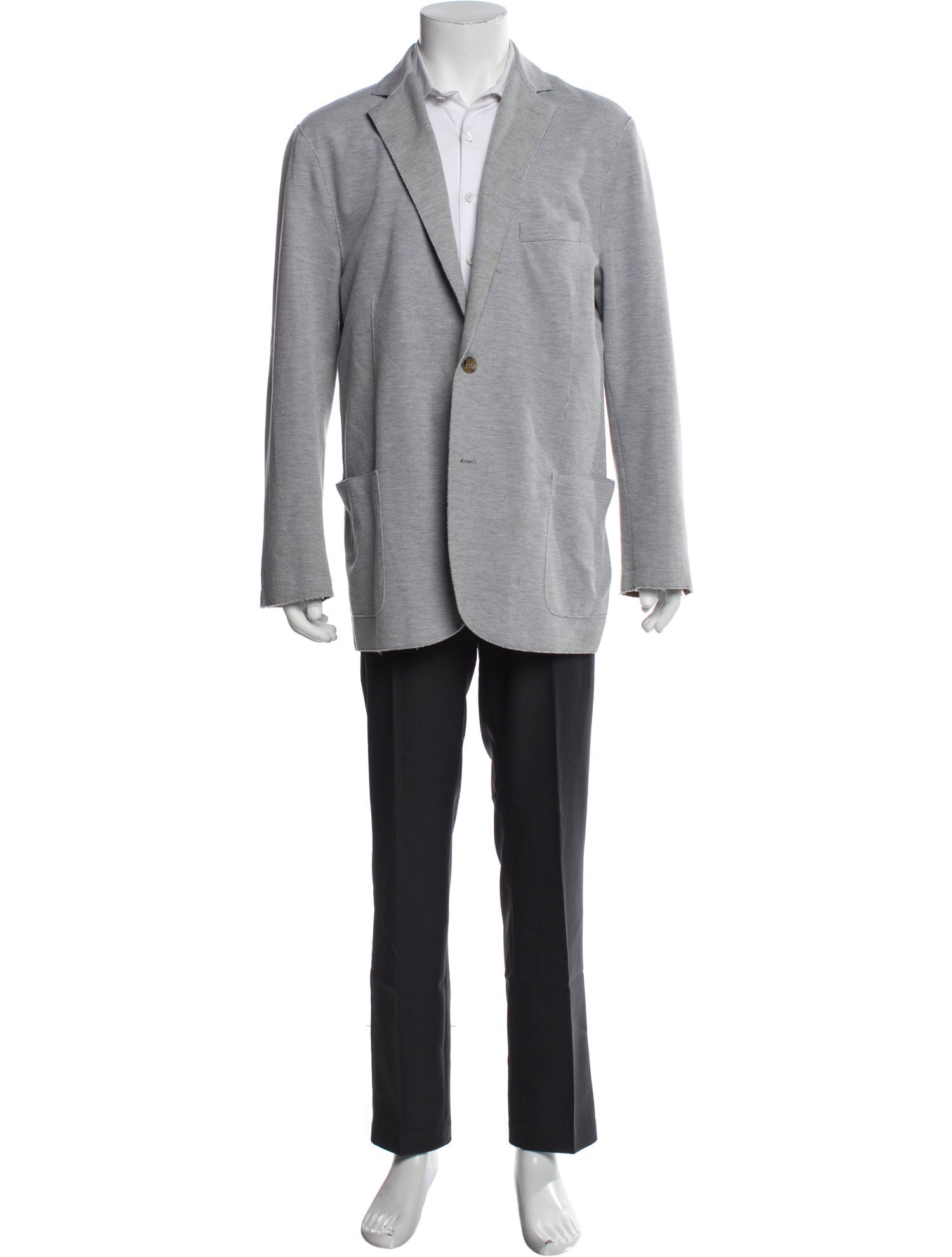 Eleventy Raw-Edge Trim Blazer