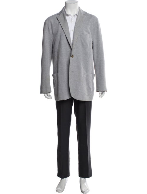Eleventy Raw-Edge Trim Blazer