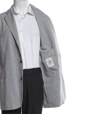 Eleventy Raw-Edge Trim Blazer