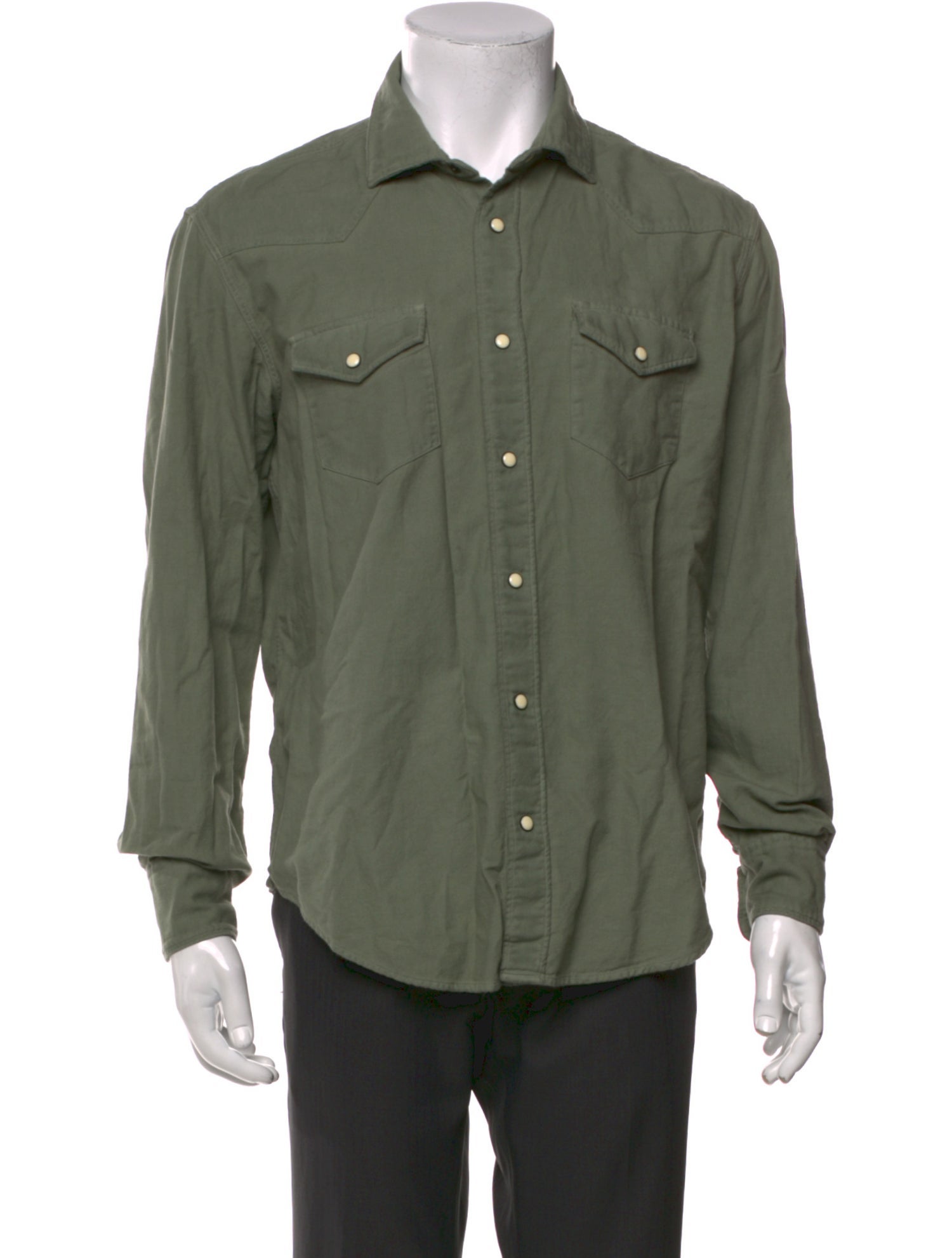 Eleventy Long Sleeve Western Shirt