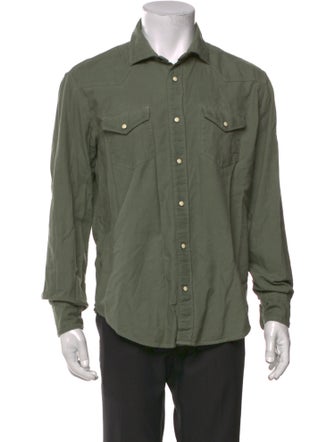 Eleventy Long Sleeve Western Shirt