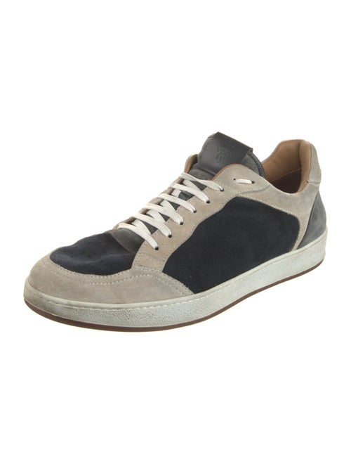 Eleventy Suede Colorblock Pattern Sneakers