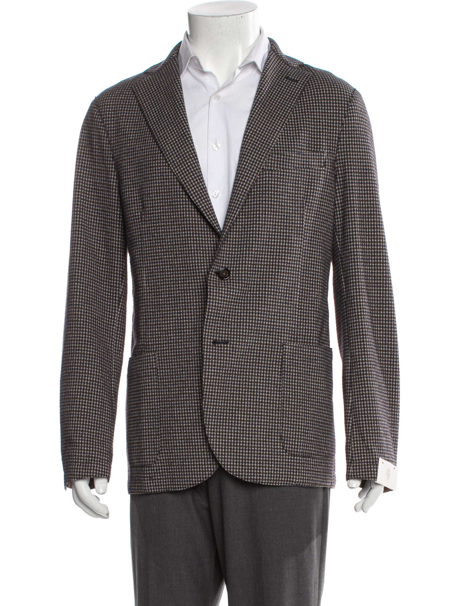 Eleventy Houndstooth Print Blazer