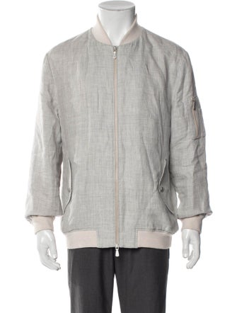 Eleventy Linen Bomber Jacket