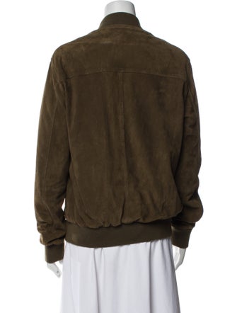 Eleventy Suede Bomber Jacket