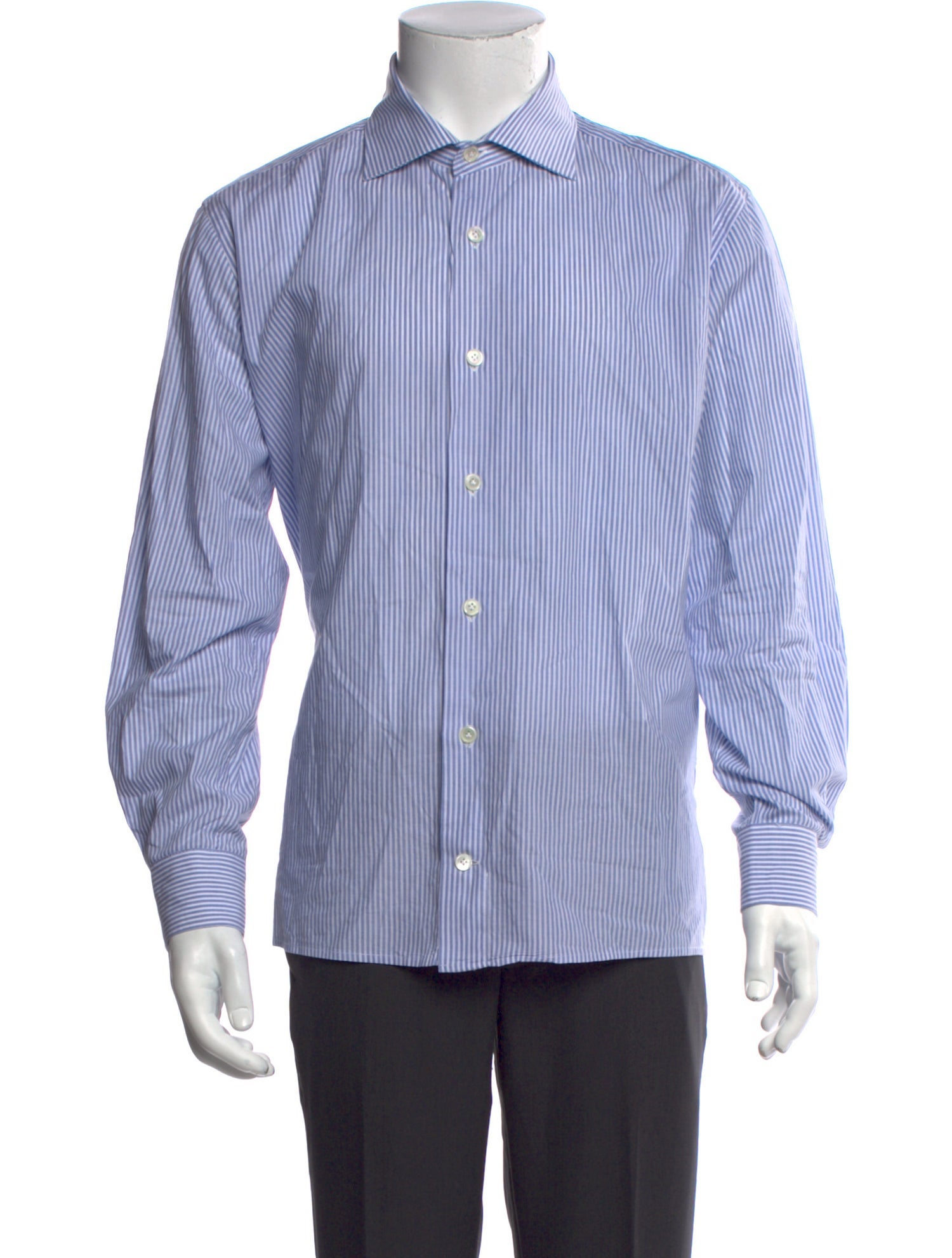 Eleventy Striped Long Sleeve Dress Shirt