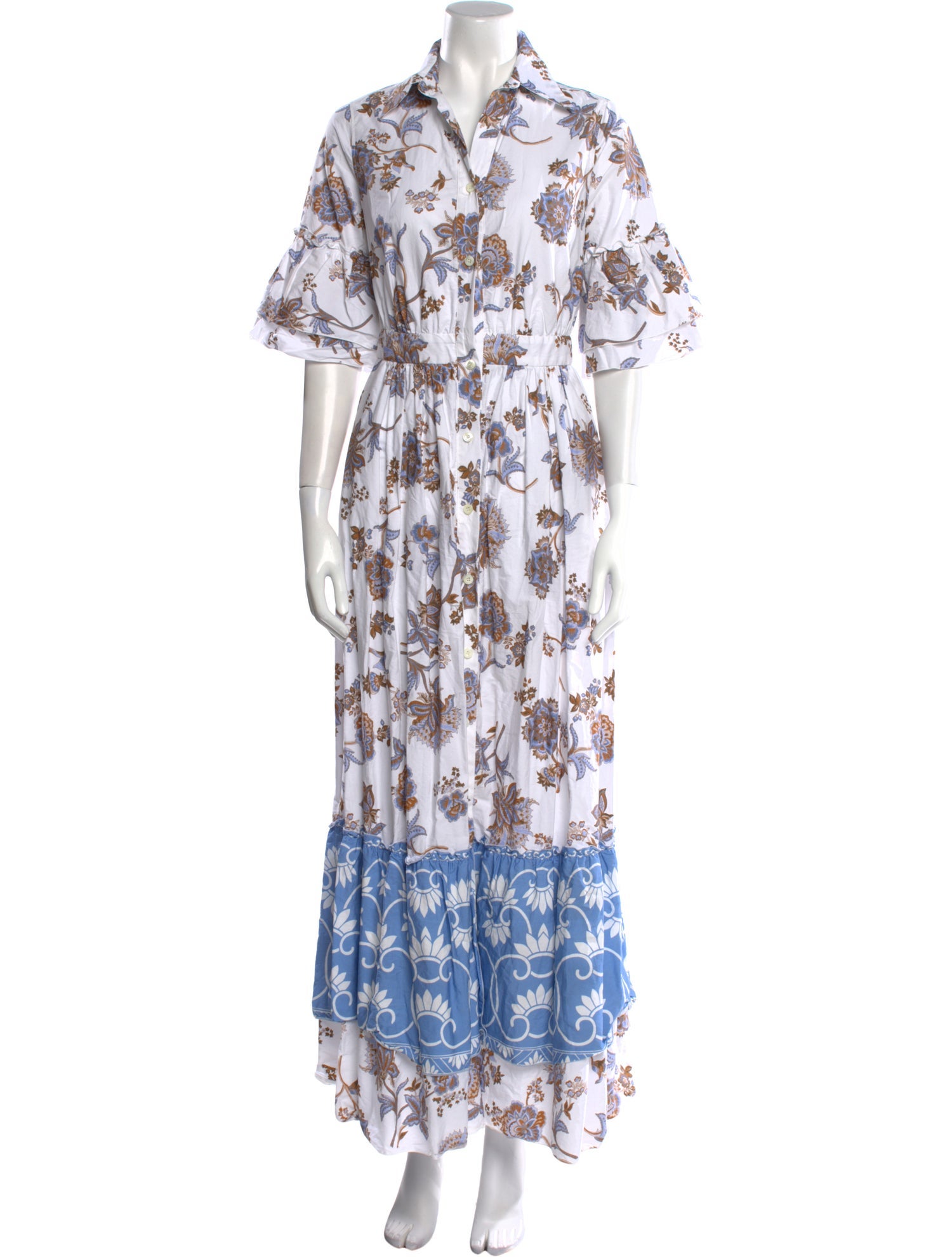 Eleventy Floral Print Long Dress