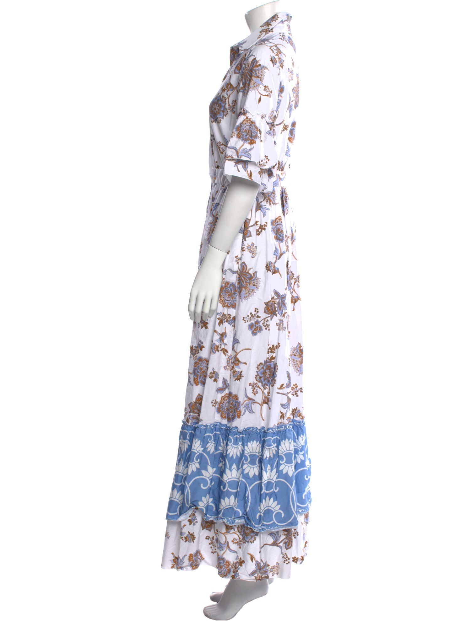 Eleventy Floral Print Long Dress
