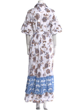 Eleventy Floral Print Long Dress