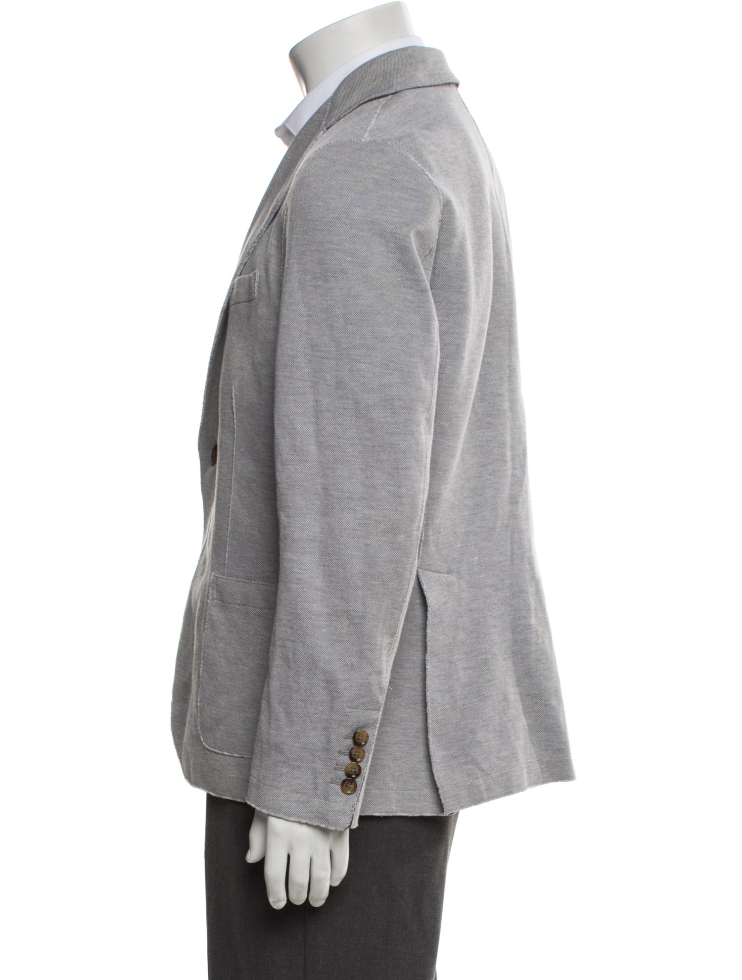 Eleventy Raw-Edge Trim Blazer