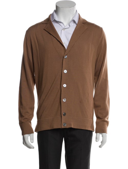 Eleventy Virgin Wool V-Neck Cardigan