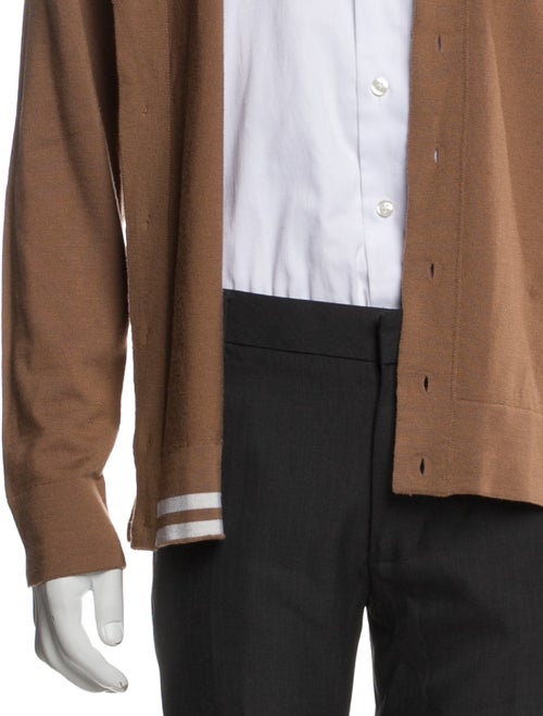 Eleventy Virgin Wool V-Neck Cardigan