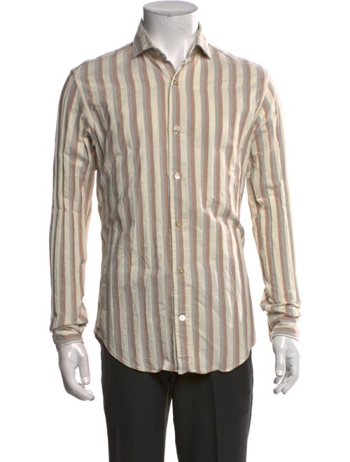 Eleventy Striped Long Sleeve Shirt
