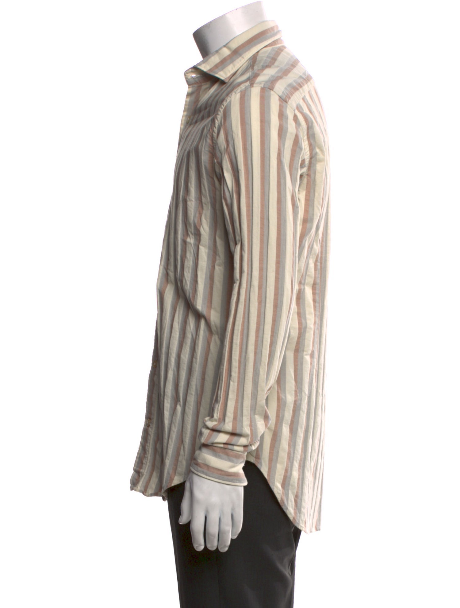 Eleventy Striped Long Sleeve Shirt