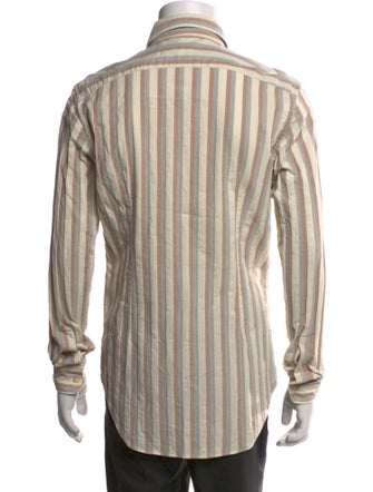 Eleventy Striped Long Sleeve Shirt