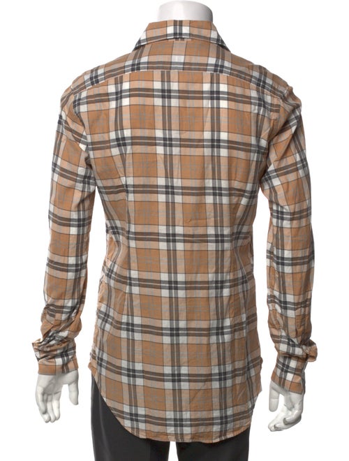 Eleventy Plaid Print Long Sleeve Shirt