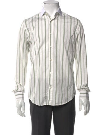 Eleventy Striped Long Sleeve Shirt