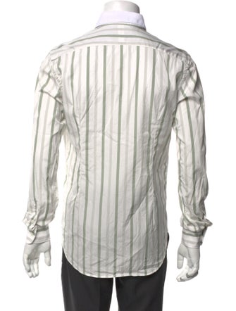 Eleventy Striped Long Sleeve Shirt
