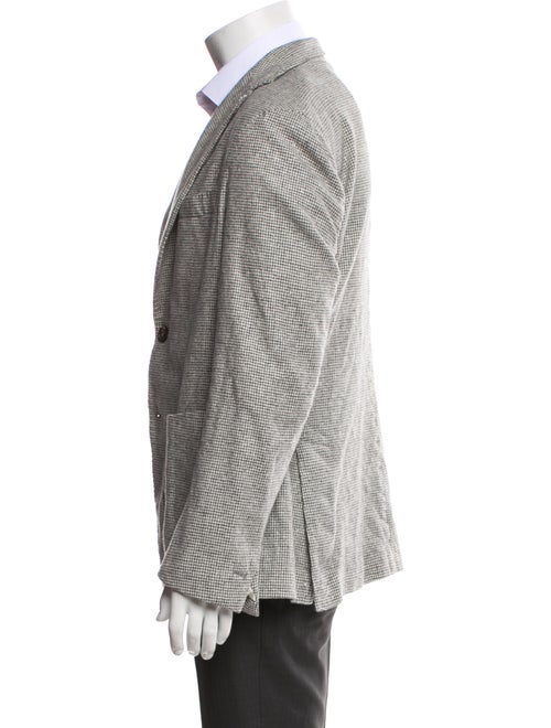 Eleventy Wool Plaid Print Peacoat