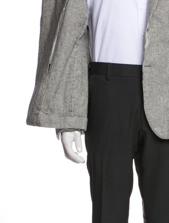 Eleventy Wool Plaid Print Peacoat