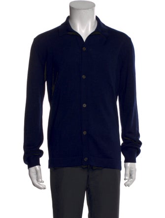 Eleventy Wool Collar Cardigan