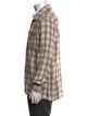 Eleventy Plaid Print Long Sleeve Western Shirt