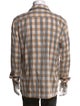 Eleventy Plaid Print Long Sleeve Western Shirt
