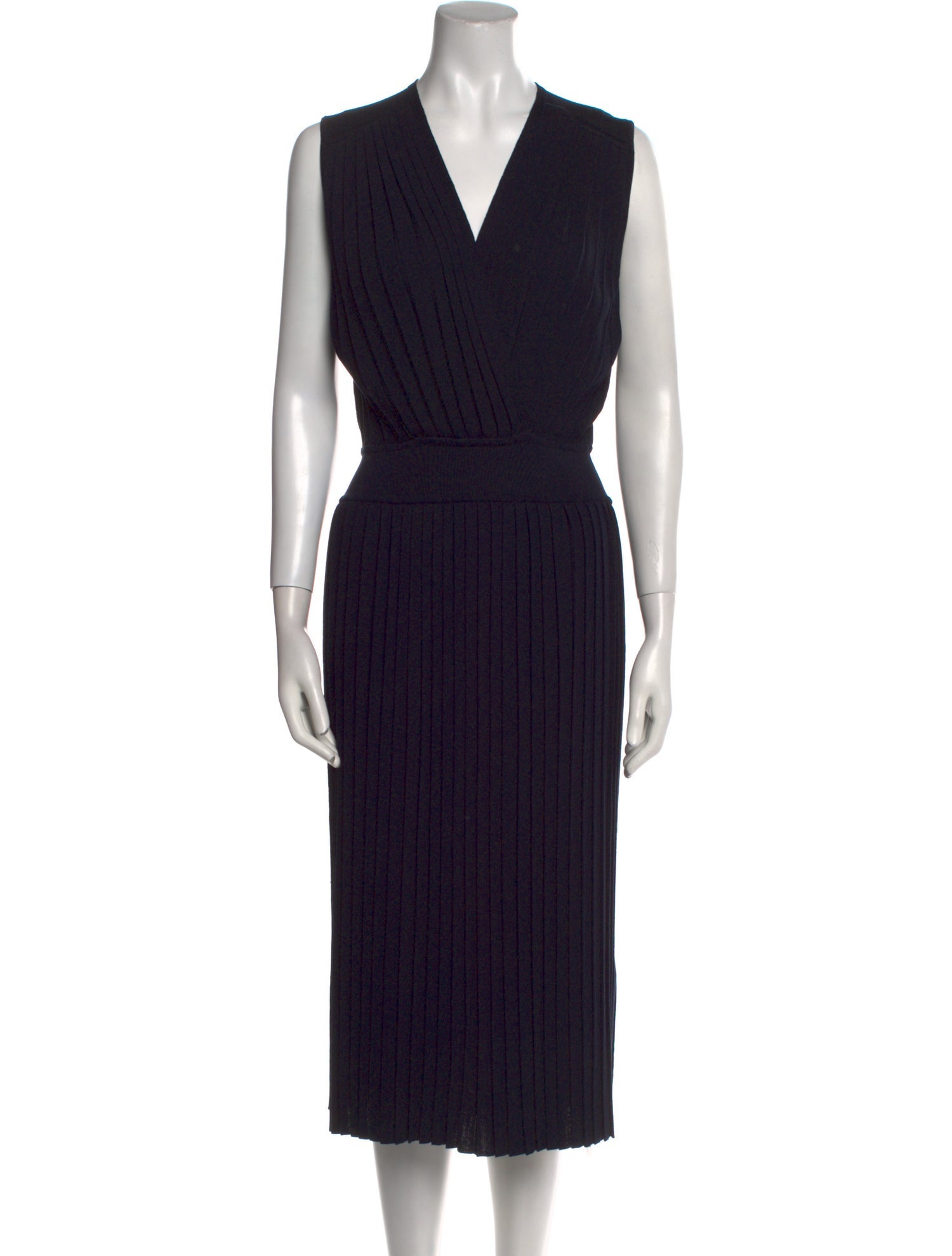 Eleventy V-Neck Midi Length Dress